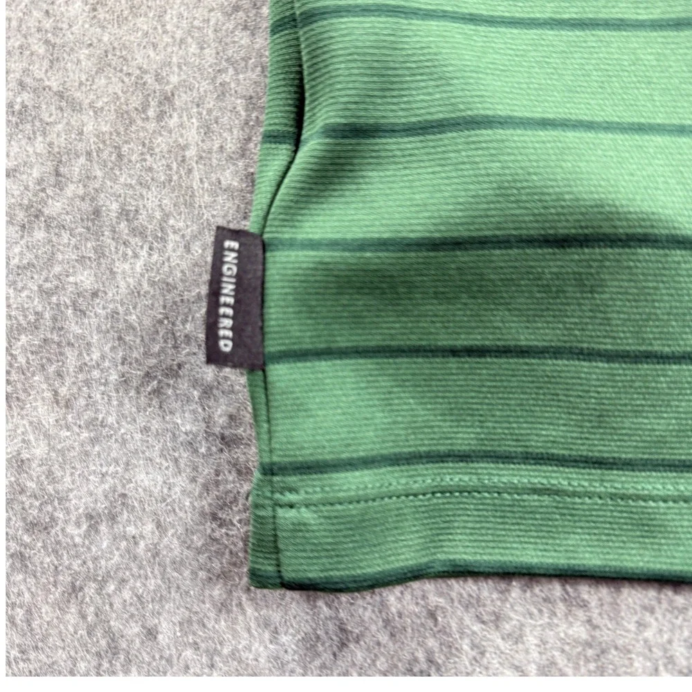Nike Mens Polo Shirt M Dri Fit Green Bay Collared Short Sleeve Striped